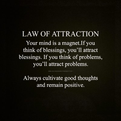 Here We Learn The Amazing Law of Attraction