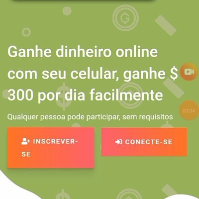 Ganhei dinheiro na internet