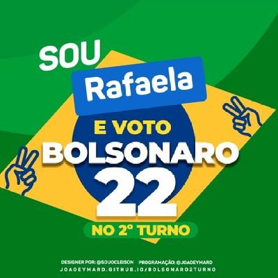 rafaelavinhas2's profile picture. It feels so good to be alive!
Bolsonaro 2026!!!🇧🇷🇧🇷🇧🇷🇧🇷🇧🇷