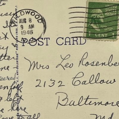 I sell vintage postcards. Many have notes written on them from mundane to interesting to amusing. Many I need help reading the script! Enjoy! @vintagepcards4u