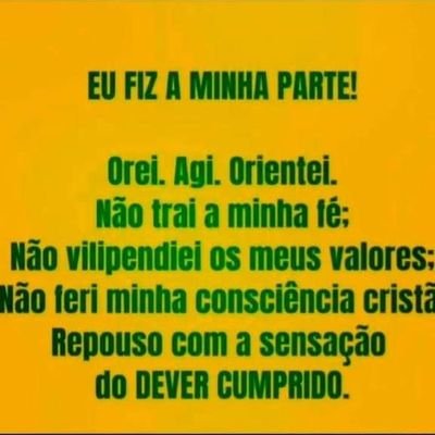 Sou de Cristo e conservador de direita.Meu presidente é Bolsonaro. Me segue e eu revido
