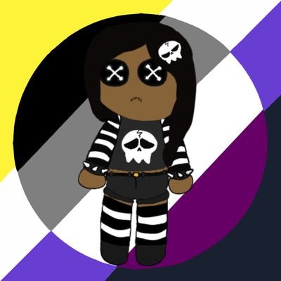 Goth|Non-Binary💛🤍💜🖤|demisexual|25 yrs|Pfp:me,BannerEdit:me| 💜Rip @BloodyWaluigi💜carrd link below for more info. ✊🏾BLM✊🏿