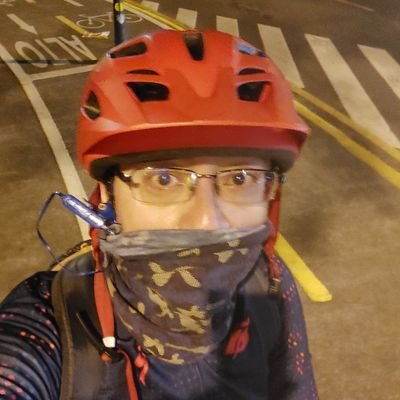 mostly cycling stuff. español spanglish e g. sobre dos ruedas soy feliz.
bueno o malo, depende de cada quien