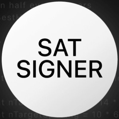 satsigner's profile picture. lean, mean #bitcoin signing machine