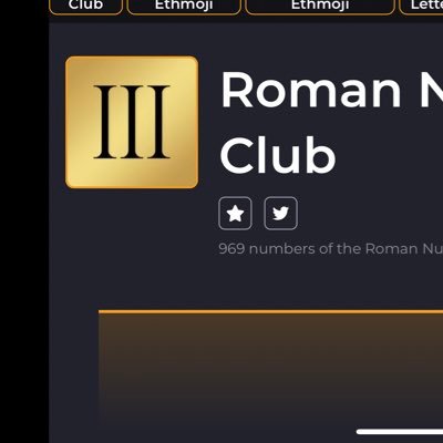 ‘Vires in Numeris’ Roman Numeral Club 969 Roman Numerals living on the Ethereum Name Service