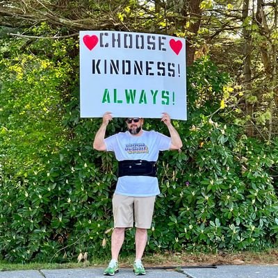 A parent concerned about an increase in bullying and negativity, so I chose to make signs, so kids would start every morning with a positive messages. #bekind