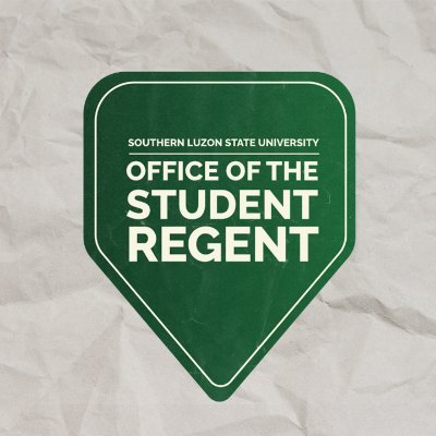 This is the official Twitter account of the Office of the Student Regent of Southern Luzon State University