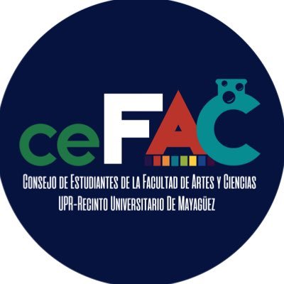 Página oficial del Consejo de Estudiantes de la Facultad de Artes y Ciencias (ceFAC) de la UPR de Mayagüez. Oficina en Celis 106A