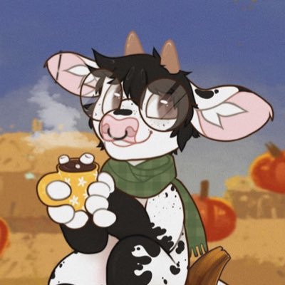 22 | He/Him | Cow Shenanigans! 🐮🖤 | head by @pinqfluff | @covepalms 🧡