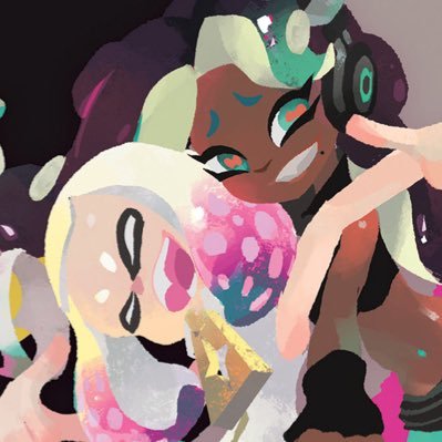 daily pearl and marina pictures from splatoon! 💖💙 art credit goes to Nintendo