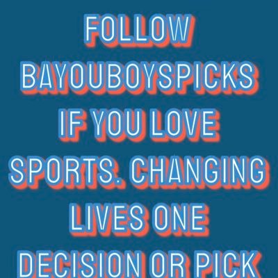 Helping customers place bets and win life changing money. #sportsbettors from the bayou dm us for picks and prices tips are welcomed