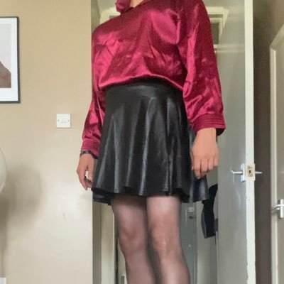 Crossdresser into sissy things maids satin panties n stockings also on skype reddazzle1968 or kik reddazzle1