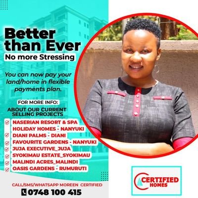 Moreen Homes, I will easen your journey to acquire land and homes.