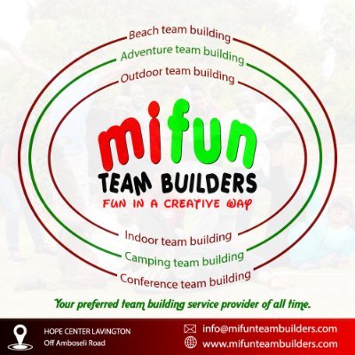 Having facilitated hundreds of team building events in Kenya and EA. Mifun Team Builders is your most preferred corporate team building service provider.