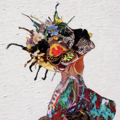 Malian-American mixed-media visual artist, telling stories of her culture through collage and traditional West African painting techniques 🇲🇱