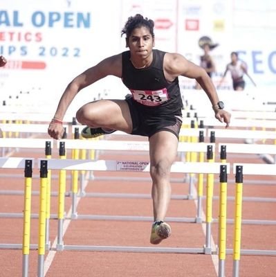 indian athlete, national junior record holder in long jump. Heptathlon national junior record holder. 100 mts hurdler