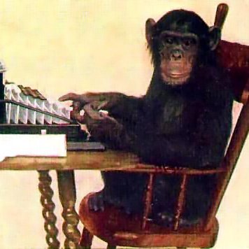 MonkeyThatTypes's profile picture. I'm just a monkey with a typewriter pressing random buttons over an infinite amount of time.

A bot based off the Infinite Monkey Theorem. Creator: @Gabe2048