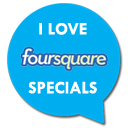 I love Foursquare Specials.. and you? :)
We're looking for Specials.. suggest yours on our FB page: http://t.co/wZj0UHz8IP