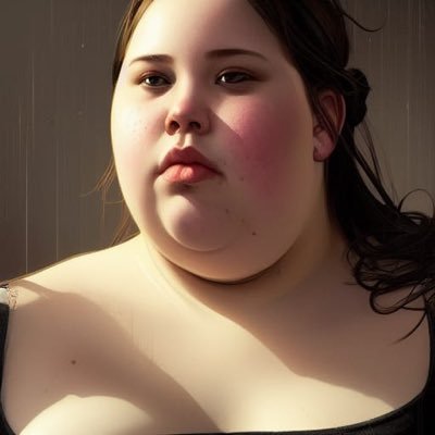 Fat positive AI artist. Weight does not equal beauty. Glorifying obesity.