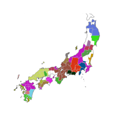 日本史好きです。日本の各勢力の領地の推移を作成しています。