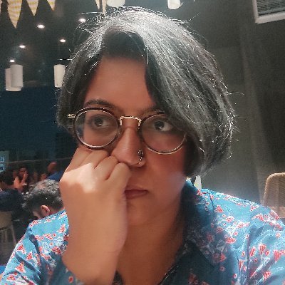stardus07734769's profile picture. Writer, teacher. @jellyfishreview @decompjournal @2seriousladies @netherquarterly@QueenMobs
Associate editor @bombaylitmag 🏳‍🌈