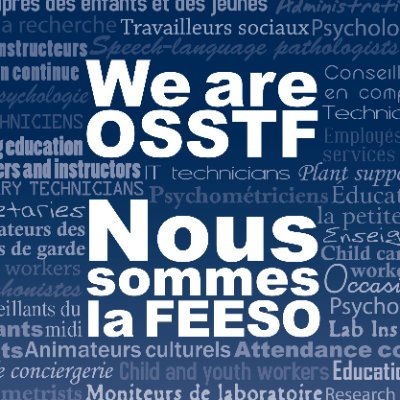 OSSTF/FEESO represents 60,000+ frontline education workers in Ontario's schools, from JK to post-secondary. Contact us: https://t.co/tDV7C2pkfH