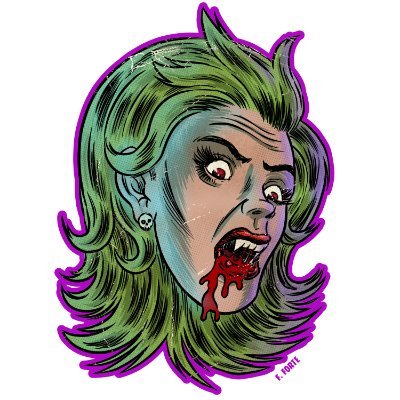 Horror illustration brand by Frank Forte. We create stickers, Enamel Pins, Toys and merch. All Horror all the time! Kickstarer live now--Click link in Profile!