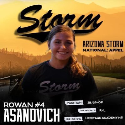 2026 3B/MI 🥎 Arizona Storm National Appel- 16u #4. Heritage Academy- Laveen GPA-4.14