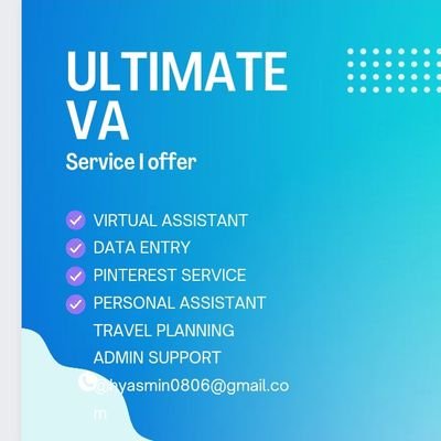 hyasmin2501's profile picture. 🦋 Helping Busy Entrepreneurs get back their time, scale revenue & have a reasonable work-life balance
✨ Social Media Management|Email management|AllthingsVA