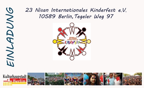 Jährlich ferien wir in Berlin das 23 Nisan Internationale Kinderfest am Brandenburger Tor. Unser Motto: Ein glückliches Miteinander. Ja gemeinsam können wir es