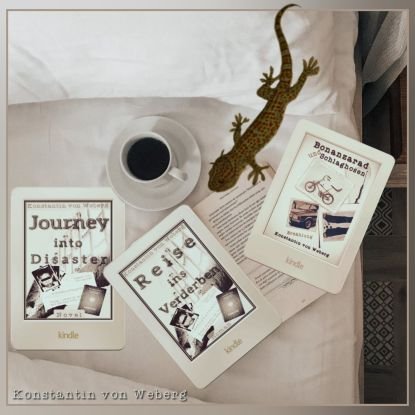 Autor • Author • Selfpublishing • 📖 Bonanzarad und Schlaghosen • 📖 Reise ins Verderben • 📖 Journey into Disaster