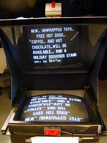 WH_Teleprompter's profile picture. I'm the White House Teleprompter that has been kidnapped this morning in Virginia, North of Richmond.  I've managed to find an Internet connection.  HELP!