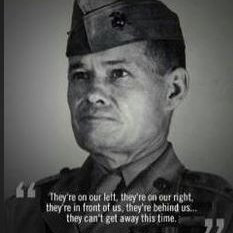 A Disabled Marine who tried to do his job supporting others, while in the combat theatre of operations! All Marines are always a Rifleman 1st and MOS 2nd!