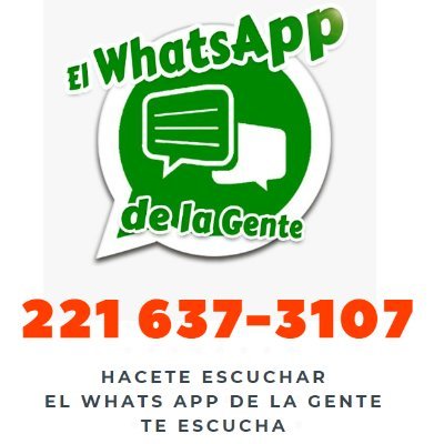 WspDelaGente's profile picture. Contanos los problemas de tu barrio y allí irán nuestros cronistas. 
GRAN LA PLATA