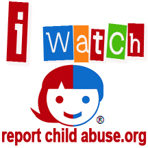Be aware of child abuse.  The motto is “I watch”. It is your commitment to be observant!  Report suspected abusive behavior to proper resources