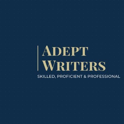 adept_writer's profile picture. We are proficient writers in so many subjects. We deliver top-notch assignments promptly. Excellent grades assured Quality work & 0% plagiarism, DM.