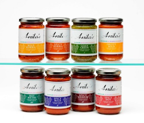 Award-winning curry sauces, chutneys, pickles-Vegan & Free from added sugar, gluten/wheat onion & garlic, low in FODMAPs. See Anila's Vegetarian cookery classes