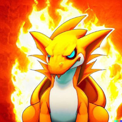 Charizard soars through the sky looking for powerful opponents. The fire he breathes is high enough to melt everything. However, he never uses his fiery breath.