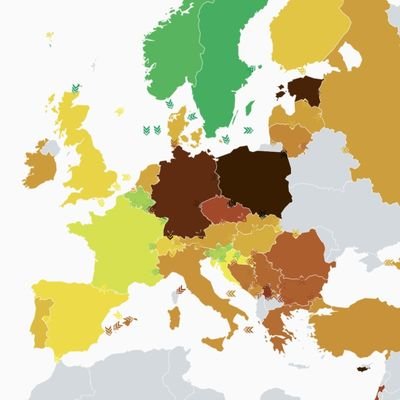 Daily emissions comparison (gCO2eq/kWh) between two energy systems // source: https://t.co/WyLS7cJJTD