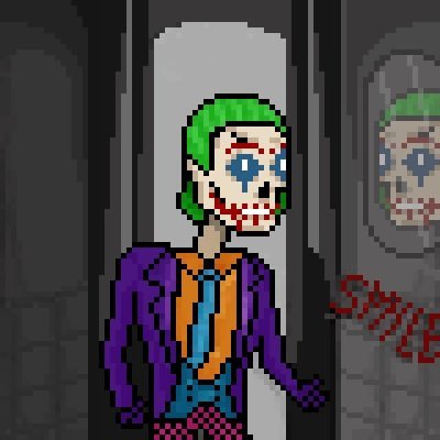The Joker pixels Pixel art, Joker art, Polygon art