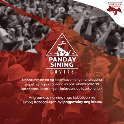Kabataang Artista ng Kabite, Sumali sa Panday Sining Cavite!
Mag-sign up lamang dito: https://t.co/Aai3JL5tKy
#JoinPandaySiningCavite