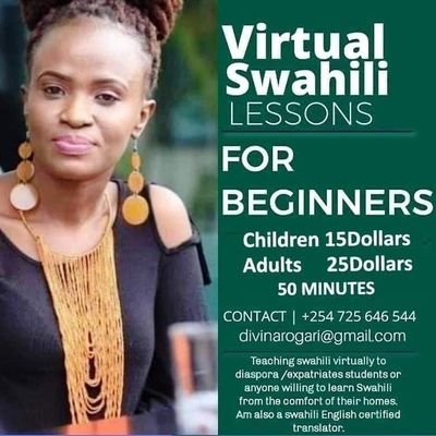 Online swahili tutor
Divinar Nyangarisa