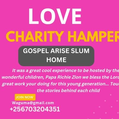 We extend God's love to all mankind with the joined hands of friends and Partners. Isaiah 1:17 #LoveCharityHamper
+256703204351 for more information on Watsapp