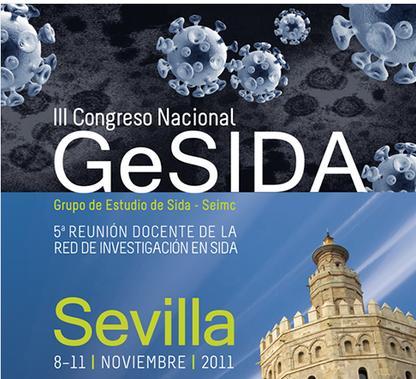 CongresoGeSIDA's profile picture. Encuentro nacional de médicos y expertos organizado por el Grupo de Estudio de SIDA de la SEIMC y la Red de Investigación en SIDA. Sevilla, 8-11 Noviembre 2011