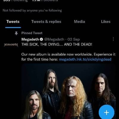 This is a private twitter account of Megadeth...
Thank y'all for your support and love ❤❤