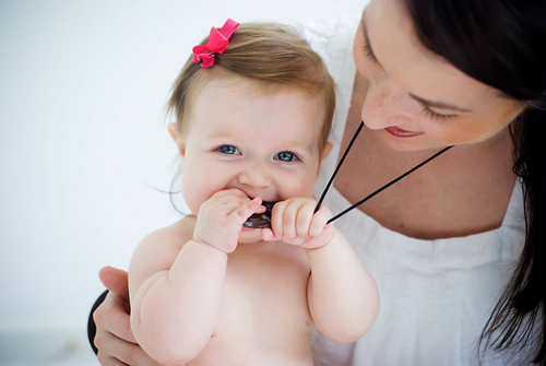 We all know how babies love to chew & grab & for that reason Mums don't wear jewellery when children are young.We are changing that!Say hello to Teething Bling!