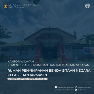 Media informasi Rumah Penyimpanan Benda Sitaan Negara Kelas I Banjarmasin.
Layanan :
📱 https://t.co/j3zGjRQB8Y…
✉️rpbsn.banjarmasin@kemenkumham.go.id