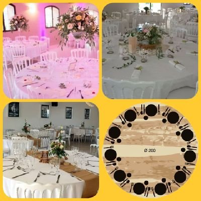 Location Table ronde 2m
12 tables rondes 10-12 personnes
et d'appoint Yonne 89