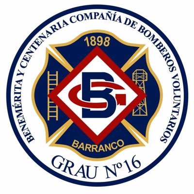 Benemérita y Centenaria Companía de Bomberos Grau 16 de Barranco. Fundadada el 8 de febrero de 1898.