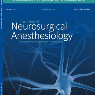 Peer-reviewed #research in #neuroanesthesia, #neurocritical care & #perioperative neuroscience.Official Journal of @SNACCneuro. Editor-in-chief @ProfMartinJNA.